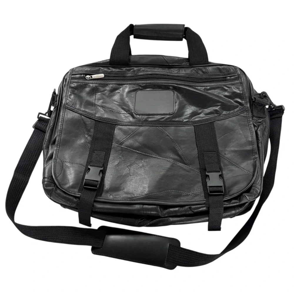 Black Leather Laptop Bag